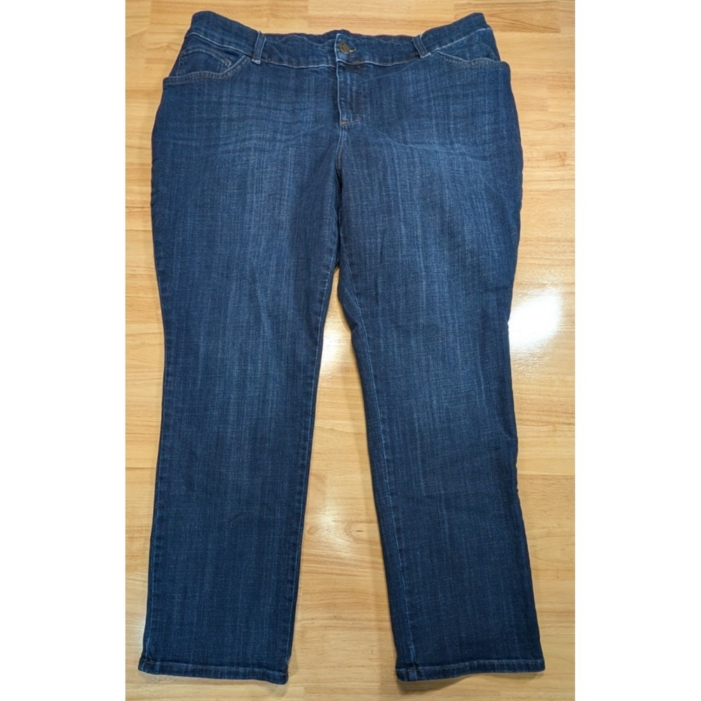 Lee Plus‎ Relaxed Fit Straight Leg Jeans Womens 20W Dark Wash 38x30